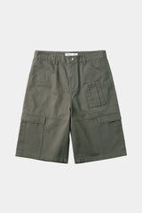 パネルドカーゴポケットヘリンボーンツイルショーツ (Washed Khaki)
