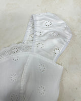 Kawai Punching Eyelet Cropped Blouse
