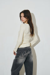 bk pt denim pants (black)