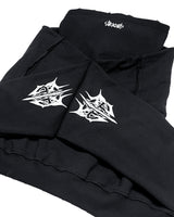 POLO CROP HOODIE_BLACK