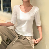 [MADE/6colors] ミルドコットン 4スリーブTシャツ