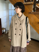 ベルテッド トレンチ ハーフ コート (2color)