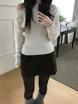 コーデュロイローライズスカートパンツ (3 colors)