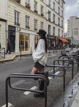 クリアモヘアセミジップアップニットウェア