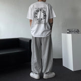 Rain Oval Lettering Short-Sleeved T-shirt (2 colors/36805)