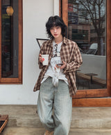 Tioz Washing Wide Denim Pants
