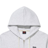 TEMPUS パッチクロップフードジップアップ (WHITE MELANGE)