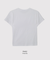 CT Modal Print Short Sleeve Crop T-Shirt (4color)