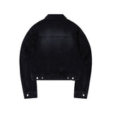 BINDING POINT DENIM JACKET
 - BLACK