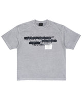 BBD 隠しスローガン ピグメント Tシャツ (グレー)