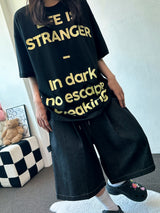 オディレターグラフィックオーバーサイズTシャツ 4カラー