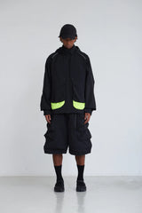 DUO 3D POCKETS CAPRI PANTS - BLACK