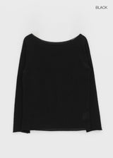 [MADE] ボグチバックルルーズフィットボートネックニット