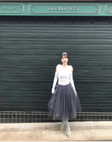 oblige plum sheer midi sk