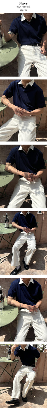 [S/S] Hidden linen kara half knit(4color)