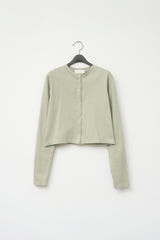 (W) Cream Button Top