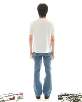 STUD BOOTCUT DENIM PANTS (LIGHT BLUE) MEN