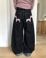 テロンロールアッププデニムワイドパンツ