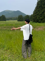リボルバーナイロン半袖シャツ – M, L (3 Colors)