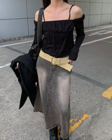 Suede big belt