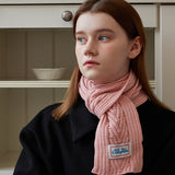 Arrow Knit Mini Muffler (Pink)