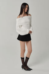 Sofie buckle pleats skirt, Black