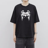ホーリーハートエンジェルオーバーフィット半袖Tシャツ_BLACK
