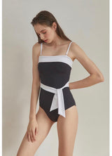Belted Swimsuit Black