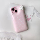 [MADE] pink wings pastel dots case