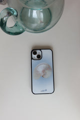 white shell glass bumper case