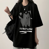 Wow キャットニット半袖Tシャツ