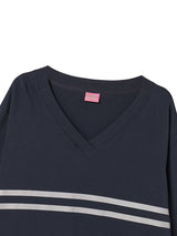 COZY VネックL/S (ネイビー)