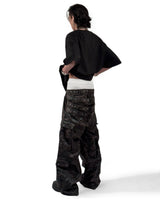 "Jordy" Waxed Multi-Layered Cargo Pants 