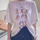 Sports Mickey Box fit Short-sleeved T-shirt