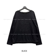 ラフ シースルー レイヤード ニット