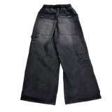 zipper carpenter double-knee pants