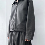 Pinstripe Zip Jacket
