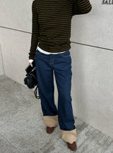 TURN-UP DENIM PANTS code 23002