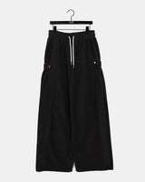 ピンティサイドスナップフリースワイドパンツ