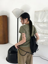 Pecon Tattoo Semi Crop Short Sleeve T-Shirt