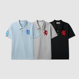 Horse Numbering Pique Short Sleeve Collar T-shirt