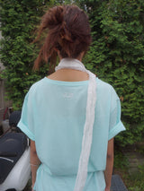 ボートネックTシャツ - ミント