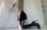 [only suzen] Temer lace ribbon dress (black)