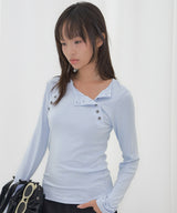 MOVE BUTTON LONG SLEEVE (SKY BLUE) F26QB048