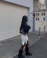 ファーデニムクロップジャケット