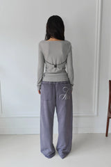 26SS★ TWISTED LACE LAYERED DRAPE T-SHIRT