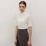 ハーフタートルネックTシャツ WHITE