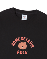 26SS べアドール ハグ ブラウン ラインフレンズショートスリーブTシャツ