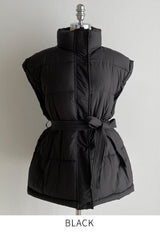 Bart High-Neck Short Padding Vest (Belt set)