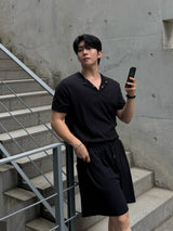 Ocean henley neck short sleeve setup